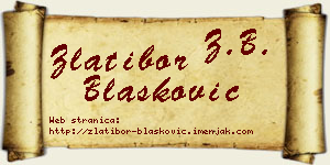 Zlatibor Blašković vizit kartica